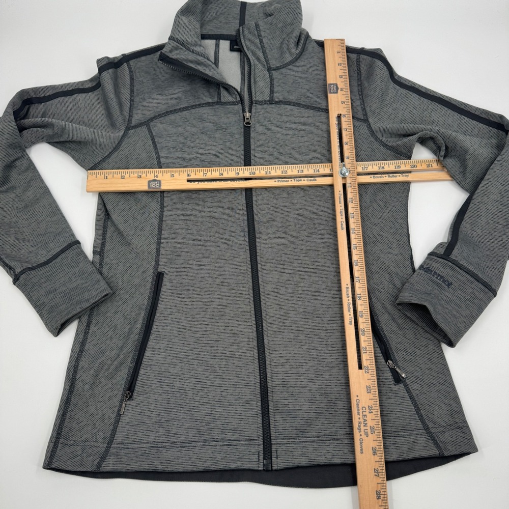 Marmot Full Zip Fleece Jacket Womens XL Grey Space Dye Mock Neckyy C56590 - Picture 8 of 14